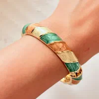 بنگل ساده میناکاری مدل3 چند رنگ