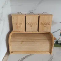 بانکه قند و شکر و چای و جا نانی چوبی تایلندی
