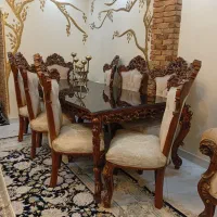 مبلمان سبک استیل هفت نفره تمام چوب راش پارچه ترک|مبلمان خانگی و میز عسلی|تهران, بهمن یار|دیوار