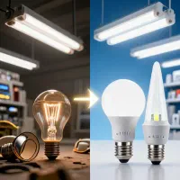 طرح تعویض لامپ و مهتابی سوخته با نو