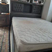 تخته خواب دونفره  با تشک دو نفره رویال