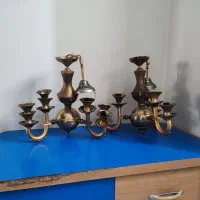 دو عدد لوستر برنج