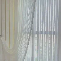 پرده پارچهای طرحدار سفید با اقساط ویژه|پرده، رانر، رومیزی|اهواز, کوی بشارت|دیوار