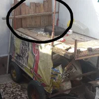 گاری کباب چرخ بادی۶تازاپاس بادی وطبق چوب واسه بساط