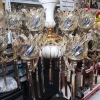 لوسترچینی برنز اصل ده شعله|لوستر و چراغ آویز|تبریز, |دیوار