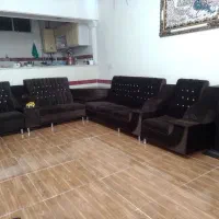 یه دست مبل هفت نفره L مانند تمیز