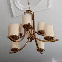 لوستر ۸ شاخه و ۳ شاخه برنجی در حد نو