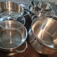 سرویس قابلمه استیل ۱۰ پارچه|ظروف پخت‌وپز|سبزوار, پیام|دیوار