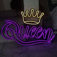 تابلو نئون کویین queen|ریسه و چراغ تزئینی|قدس, شهر‌قدس|دیوار