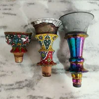 ۳عدد سری قلیان برنجی حکاکی شده زیبا(قلیون)