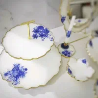 هفتسین رزینی قلم آبی|ظروف سرو و پذیرایی|خمینی‌شهر, |دیوار