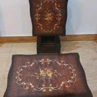 میز پذیرایی (۴ عدد عسلی تاشو پایه دار) mdfبراق|مبلمان خانگی و میز عسلی|رضوانشهر, |دیوار