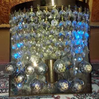 لوستر دیواری کریستالی طلایی|لوستر و چراغ آویز|قرچک, محمد آباد|دیوار