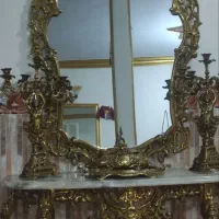 اینه شمعدان برنز فوق سنگین باشمعدان برنزی برنجی|بوفه، ویترین، کنسول|کرج, اخترآباد|دیوار
