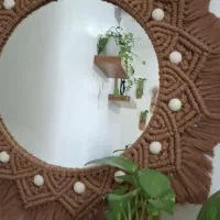 آینه گرد مکرومه