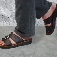 صندل طپی بحرینی طپی مردانه گلدوخت عربی ۸۷ شد|کیف، کفش، کمربند|بهارستان, |دیوار