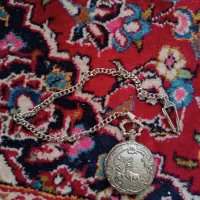 ساعت جیبی قدیمی طرح گوزن استیل آبکاری نقره