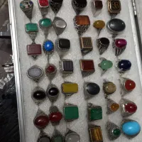 انگشتره عقیق یاقوت زمرد یجایی گرمی|جواهرات|باقرشهر, |دیوار