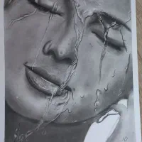 تابلو نقاشی سیاهقلم، رنگ روغن ...