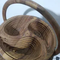 آجیل خوری پاکستانی ، یک تکه از تنه درخت و جمع ش