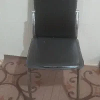صندلی چرم و فلز سالم