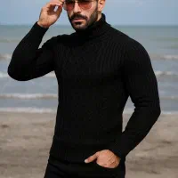 پلیور بافت مردانه مشکی و سفید سایز L XL|لباس|بیرم, |دیوار