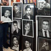 طراحی سیاه قلم به صورت حرفه ای (ویژه شب یلدا)|تابلو، نقاشی، عکس|فردیس, منظریه|دیوار