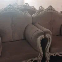 مبل ۷ نفره نیمه استیل در حد نو