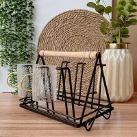 استند لیوان فلزی طرح چوب وفلز ضخیم وسنگین