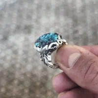چهار عدد یکی فیروزه شجر عقیق و لعل