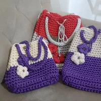 کیف با نخ مکرومه
