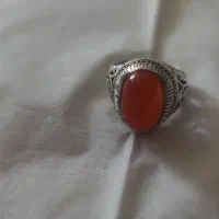 انگشتر رگه دار رکاب نقره