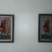 آنتیک یک جفت تابلو فرش دستبافت تبریز طرح لیلی