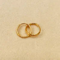 گوشواره طلا 18 عیار زنانه مدل آویز حلقه ای کد 322