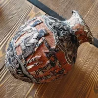 گلدان قلمزنی اصفهان طرح هخامنش