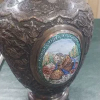 نقره قلم کاری  سرویس چایخوری  و گلدان