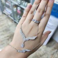 سرویس کامل (نقره)( با انگشتر عیار ۹۲۵)|بدلیجات|کرمانشاه, |دیوار