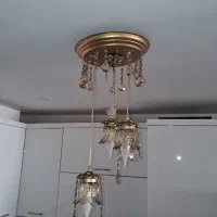 لوستر برنز ۱۲شاخه فوق سنگین|لوستر و چراغ آویز|فردیس, فرامرزیه|دیوار