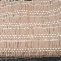 پارچه کوک دوزی رنگ نسکافه ای