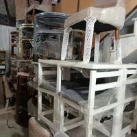 میز غذا خوری کم جا چوبی فلزی سفارشی|میز و صندلی غذاخوری|زنجان, |دیوار