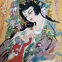 تابلو فرش نفیس دستبافت مینیاتور طرح دختر پاییز|تابلو فرش|تهران, دروس|دیوار