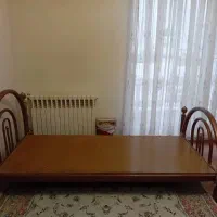 تخت خواب یک نفره فلزی به همراه کف فلزی و چوبی