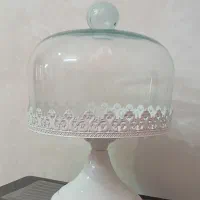 جاکیکی کاپ کیک شیشه ای با پایه فلزی باقطر۲۴