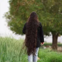 مو بلند بدون رنگ ورنگی