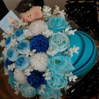 گل‌ مصنوعی آبی