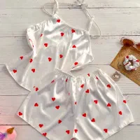 ست تاپ و شلوارک تمام ساتن