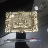 برنز و کریستال   لیوان گیلاس  دکور عقاب زیر سیگاری