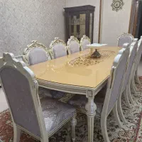 مبلمان استیل ۹ نفره و میز ناهارخوری ۱۰ نفره