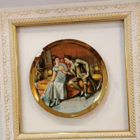 تابلو بشقاب.تابلو فرش. شمعدان هرمی .شمعدان سه تایی