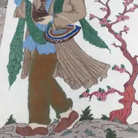 تابلوفرش دستباف  طرح درویش 108×160 نو